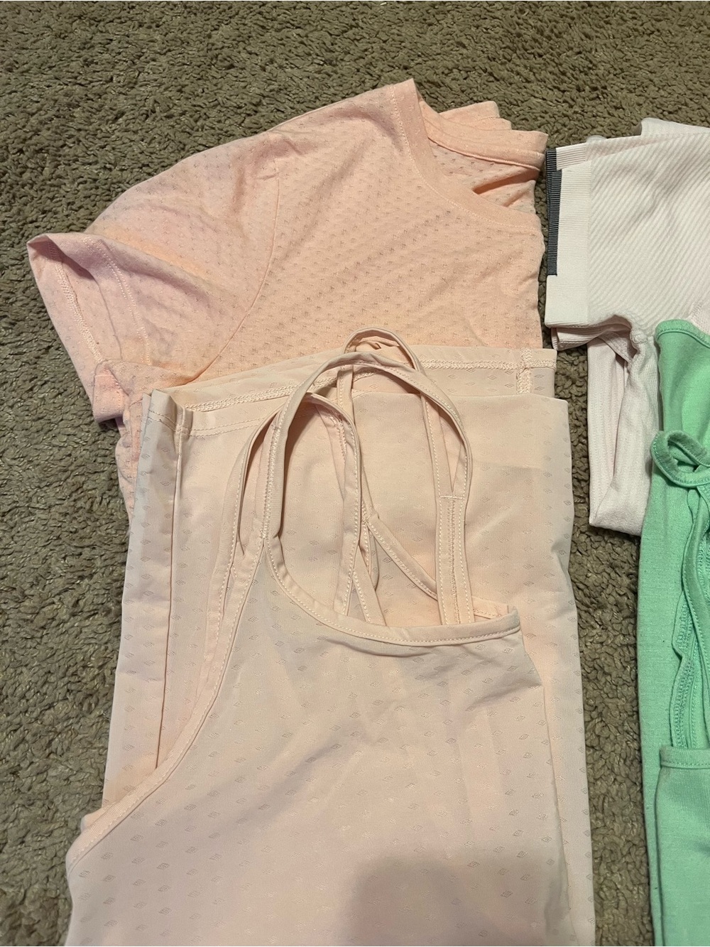 Mixed Tank Top and Tee Bundle - Pastel Pink, Mint, White, Teal - Picture 2 of 5